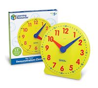 Learning Resources Big Time Learning Clock, Analog Clock, Homeschool, 12 Hour clock, Pre School, Telling the Time EYFS, Ages 5+