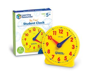Learning Resources Big Time Student Clock, Ages 5+, Hands-On Time Teaching Aid, Colour-Coded Educat