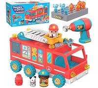 Learning Resources Design & Drill Bolt Buddies Fire Truck, Take Apart Toy with Toy Drill, Preschool STEM Toy, Gift for Kids, Ages 3+