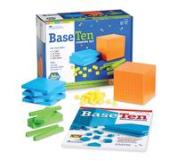 Learning Resources Brights! Base 10 Starter Set with Activity Guide Included - 100 Piece Set Ages 6+ | 1+ Grade Math Teacher Supplies Math Games for