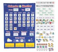 Learning Resources Calendar & Weather Pocket Chart - Classroom Calendar, Calendar and Weather Chart for Classroom, Teacher and Back to School Supplies