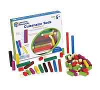 Learning Resources Cuisenaire Rods Wooden Rods Introductory Set, Age 5+ | Explore addition, subtraction, fractions, decimals, geometry, measurement, patterns and algebra through hands-on maths play