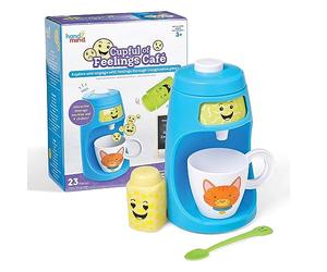 Learning Resources Cupful of Feelings Café, Emotions Toys, Kids Coffee Maker Playset, Imaginative Play Toys, Play Therapy Toys, Social Emotional Learning Activities, Calm Down Corner Supplies