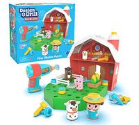 Learning Resources Design & Drill Bolt Buddies Barn, Farm Toy Playset with Farmer, STEM Construction Toys for Preschoolers, Construction Toy Gift for 3+ Boys and Girls, Kids Gift Ages 3 4 5+