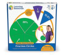 Learning Resources Double-Sided Magnetic Fraction Circles Small, Multicolor