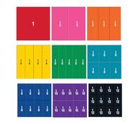 Learning Resources Double-Sided Magnetic Rainbow Fraction Squares
