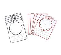 Learning Resources Dry Wipe Clock Faces, Ages 6+, Analogue and Digital Time Learning Cards, Reusable Double-Sided Boards for Classroom Maths
