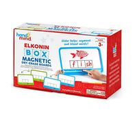 Learning Resources Elkonin Box Phoneme Magnetic Dry-Erase Board Set, Phoneme Frame Whiteboard With Built-in Slider For Segmenting & Blending Phonics, 2 3 4 5 Phoneme Words, Set of 8, Ages 3+