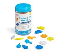 Learning Resources Explore the Weather Counters, Ages 3+, Maths Counters for Kids, 6 Weather-Related Shapes in 6 Colours, Sustainable Toys, Classroom Resources, Muliticolor