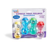 Learning Resources Express Your Emotions Sensory Bottles, Toddler Sensory Toys, Quiet Fidget Toys, Play Therapy Toys, Calm Down Corner Supplies, Social Emotional Learning, Set of 4, Ages 3 4 5+