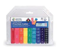 Learning Resources Fraction Tower Cubes - 51 Pieces, Ages 6 Plus Maths Learning Toys for Kids, Math Classroom and Homeschool Accessories, Fractions Learning for Kids,Back to School Supplies
