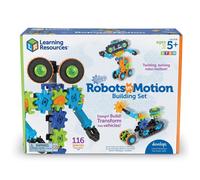 Learning Resources Gears! Gears! Gears! Robots in Motion Building Set, Robot Toy, STEM Robot, Engineering Toy,