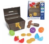 Learning Resources Gem Surprise Treasure Chest, Colour Sorting Toy, Ages 2+ | Fine Motor Skills, Counting & Matching Game, Pretend Play Treasure Chest with Key, Number Recognition, Hand-Eye Coordination