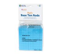 Learning Resources Grooved Plastic Base Ten Rods Set of 50 Base 10, Age 6+ | Visualise abstract base 10 concepts with 50 grooved rods that bring place value learning into practical maths activities