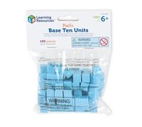 Learning Resources Grooved Plastic Base Ten Units, Ages 6+, 100 Counting Cubes for Place Value and Number Skills, Durable Maths Manipulative Set
