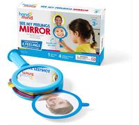 Hand2mind See My Feelings Mirror, Social Emotional Learning, Sensory Toys for Toddler Learning, Anxiety Relief, Mindfulness for Kids, Calm Down Corner Supplies (Pack of 1), Ages 3+