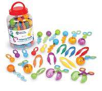 Learning Resources Helping Hands Fine Motor Tools Classroom Set, Toddler Learning Toys, Teacher Resources for Classroom, Sensory Toys for Toddlers, 24 Pieces Ages 3+