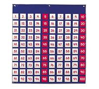 Learning Resources Hundred Pocket Chart 120 Cards Classroom Essentials, Back to School, Teacher Supplies, Homeschool