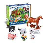 Learning Resources Jumbo Farm Animals Animal Toy Set for Toddlers 7