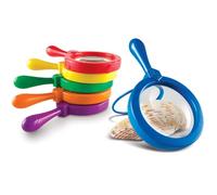 Learning Resources Jumbo Magnifiers Set of 6 Kids Magnifying Glasses 3+ | Observe plants, animals and insects up close with kids magnifying glass for hands-on science discovery and exploration