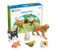 Learning Resources Jumbo Pets, Set of 6, Role Play, Imaginative Play, EYFS and Pre School Toy, Ages 2 3 4 Plus