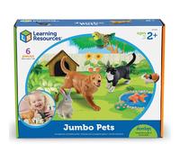 Learning Resources Jumbo Pets Set Toy Dog Cat Rabbit Guinea Pig Fish Bird