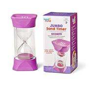 Learning Resources Jumbo Sand Timer (10-Minute), Purple, Soft Rubber End Caps Offers Quiet Pausing, Classroom Sand Timers for Kids, Teeth Brushing and Game Timer (Set of 1)