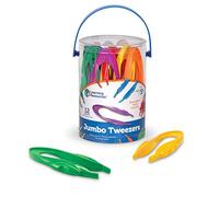 Learning Resources Jumbo Tweezers, Sorting & Counting, Preschool Science, Homeschool, Toddler Fine Motor Skill Development, Tuff Tray Accessories, Set of 12
