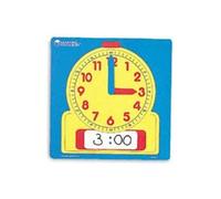 LEARNING RESOURCES LER0573 WRITE-ON/WIPE-OFF CLOCK DEMONSTRA.-12 SQUARE