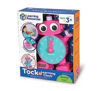 Learning Resources LER2385P Tock The Learning Clock Toy, Pink | Digital Clock for Classroom, Telling Time, Kids Timer, Homeschool Essentials, Montessori, Toddler School Supplies