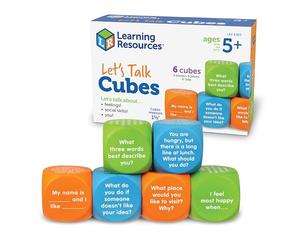 Learning Resources Let’s Talk Cubes, Ages 5+, Conversation and Communication Game, Social and Emotional Learning