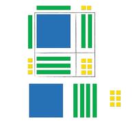 Learning Resources Magnetic Algebra Tiles Algebraic Math Skills Magnets for Any Magnetic Surface 72 Piece Set Ages 11+