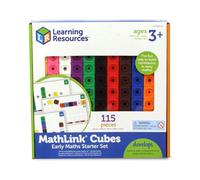 Learning Resources Mathlink Cubes Activity Set - 100 Colour Cubes, 15 Double-Sided Cards, Multilingual Guide for Counting, Sorting & Patterns