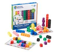 Learning Resources MathLink Cubes Early Math Activity Set - 115 Pieces Ages 4+ Kindergarten STEM Activities Linking Cubes Connecting Cubes