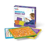 Learning Resources Mindful Maze Set 3 Double Sided Breathing Boards with Finger Paths, Mindfulness for Kids, Social Emotion Learning Toy, Sensory Toy for Sensory Play, Anxiety Relief Toys (Set of 3)