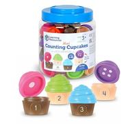 Learning Resources Mini Counting Cupcakes, Counting Toys, Play Food, Childrens Counting Game, Birthday Cake Toy, Ages 3 4 5+