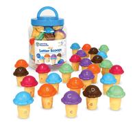 Learning Resources Mini Letter Scoops - Preschool Learning Toys for Kids Ages 3+ Stacking Toys for Toddlers and Kids Montessori Learning 52 Pieces