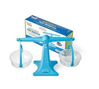 Learning Resources Nestable Pan Balance Clear Double Pan Balance Scale For Liquids and Solids, Easy to Assemble Kids Scale, Space Saving Storage Base, Balance Scale for Classroom (1 Base with 2 Pans)