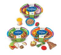 Learning Resources New Sprouts Breakfast, Lunch and Dinner Baskets, Pretend Play Toy for Toddlers, Preschool Learning Toys, Kitchen Play Toys for Kids