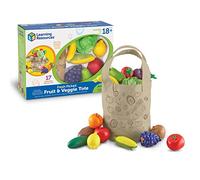 Learning Resources New Sprouts Fruit & Veg Tote, Pretend Play Food, Play Food for Toddlers, EYFS, Toddler Kitchen Play Toys