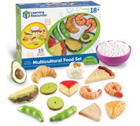 Learning Resources New Sprouts Multicultural Play Food Set - 15 Pieces Ages 18+ Months Pretend Play Food for Toddlers Preschool Learning Toys Kitch