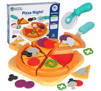 Learning Resources New Sprouts Pizza Night, Age 2-6, Pizza Play Food Set | Pizza Toy Play Food Set, Pretend Kitchen Toy, Build Fine Motor Skills and Imaginative Play