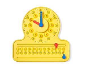 Learning Resources NumberLine Clock Sensory Bubble Popper, Push Pop Fidget Toys, Learn to Tell Time, Telling Time Teaching Clock for Kids, Fidgets for Classroom, Ages 5+, Yellow