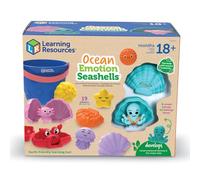 Learning Resources Ocean Emotion Seashells, Social Emotional Learning Activities, Sensory Calming Toys, Sorting and Stacking Toys, Ages 18 months+, 19 Pieces