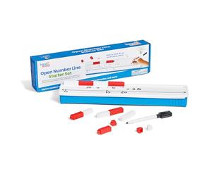Learning Resources Open Number Line Starter Set, White Board Dry Erase Number Lines for Students, Teaching Addition and Subtraction, Educational Math Manipulatives, Classroom Supplies for KS1, Ages 5+