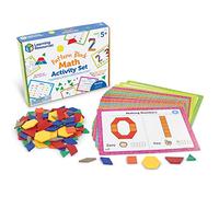 Learning Resources Pattern Block Maths Activity Set, Maths Games for Kids, Educational Games, Preschool Maths, Montessori, 144 Pieces, Age 5+