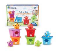 Learning Resources Peek-a-Bird Learning Buddies, Toddler Activities, Educational Toys, Educational Toy Set, Colour Teaching Toys, 15 Pieces, Age 18 Months+, Multicoloured (LER6812)