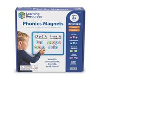 Learning Resources Phonics Magnets, Ages 3+, Phonics Learning Toy, Build Letter Sounds, Blending and Early Reading Skills With Colour-Coded Magnetic Letters
