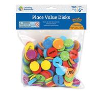 Learning Resources Place Value Disks 280 Pieces Maths Manipulatives Ages 6+ | Visualise, compare, and group numbers while exploring place value, addition, and subtraction with 280 colour-coded counters