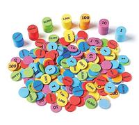 Learning Resources Place Value Disks, Early Math Skills, Classroom Resources, Numeracy Resources, Set of 280 Pieces, Ages 6 7 8 Plus